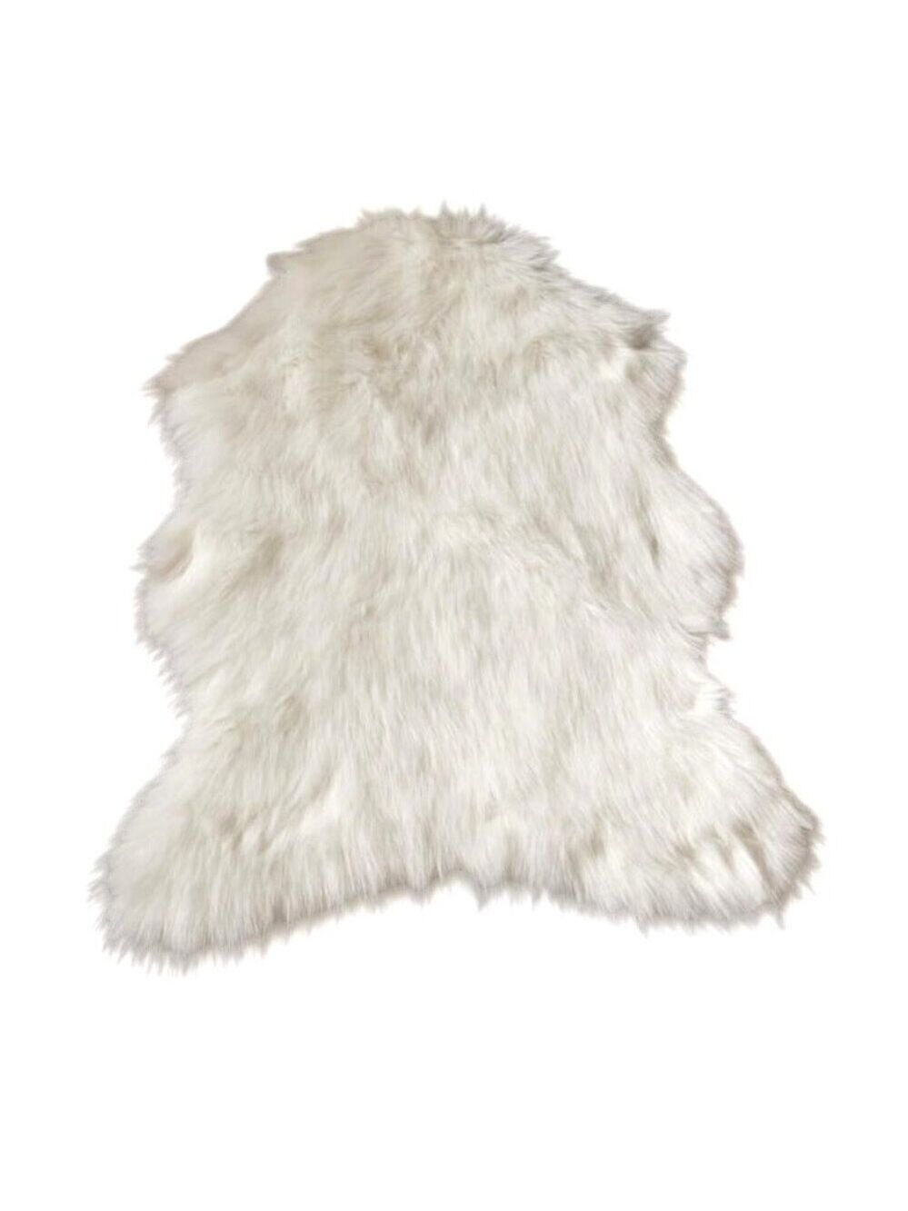 Luxurious White Faux Fur Sheep Throw Rug Chair Cover Home Decor Or Photography P